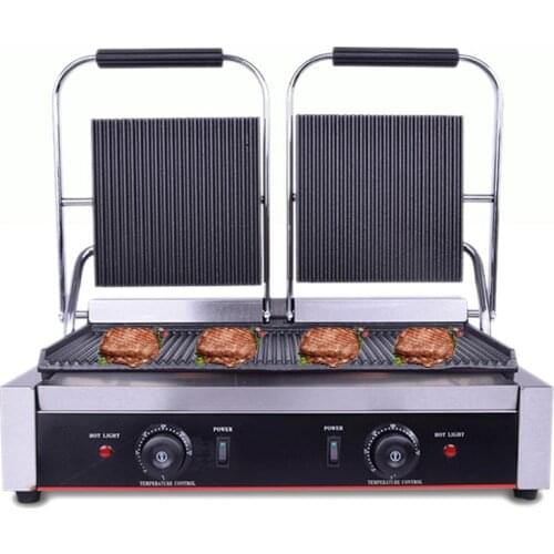 Steak special oven commercial panini electromechanical hot plate double-head electric grill double-sided grilled sandwich