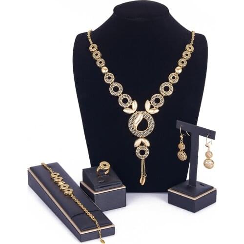 Middle East style wedding jewelry set for women Saudi Arabia jewelry set Egypt copper high quality arab jewelry set