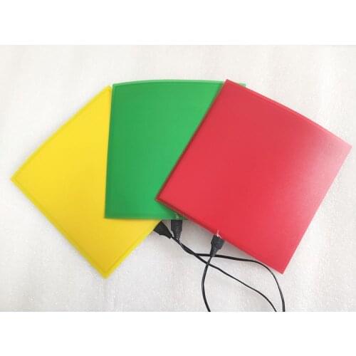 Different Color 14X14CM El Panel El BackLight Sheet Led Board Display With DC12V Inverter