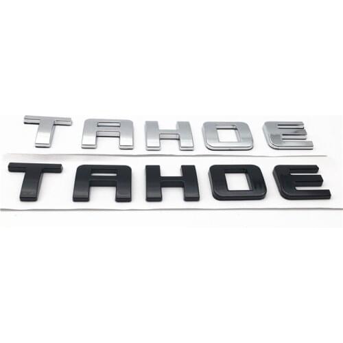 Forten Kingdom Word TAHOE ABS Chrome Or Glossy Black Car Custom Nameplates 3D Letter Writing Badge Emblem Sticker