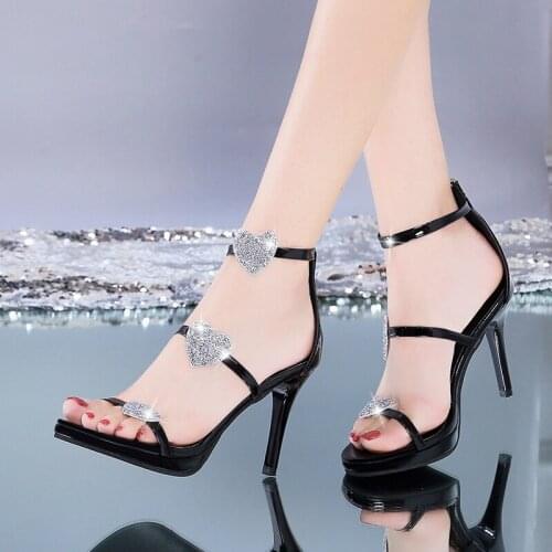 Women Concise Fashion Ankle Strap High Heels Shoes Woman Open Top Thin Heels Womens Buckle Slingbacks PumpsSapato Feminino