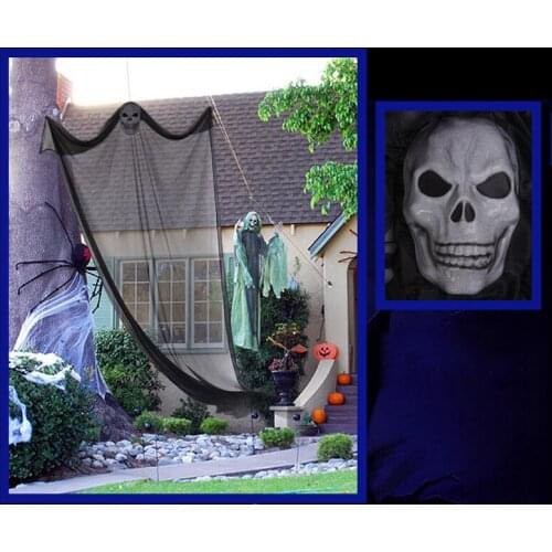 1pc Black Festive Hanging Ghost Halloween Outdoor Scary Spooky Home Party Decor