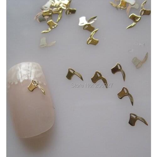 MS260-2 100pcs Gold Cute Aquarius Constellation Metal Sticker Nail Art Metal Sticker Nail Art Decoration Non-adhesive Sticker