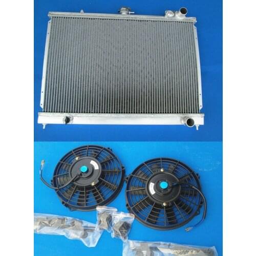 Hot Selling Alloy Aluminum Radiator AND 2*Fan 50mm For Nissan Pintara Skyline R31 MT
