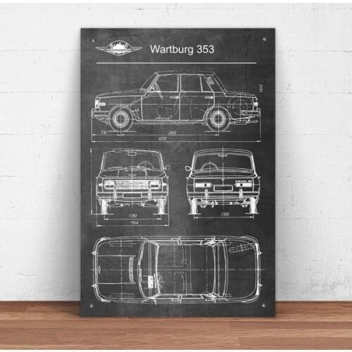 Wartburg 353 Car Metal Tin Sign Pin Up Metal Sign Metal Decor Wall Sign Wall Decor (20cmx30cm)