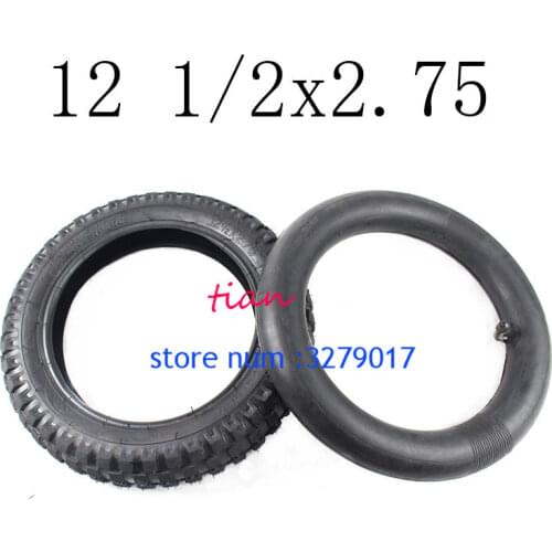 Free Shipping Good Quality 12 1/2 X 2.75 Inner Tube and Outer Tyre for 49cc Motorcycle Mini Dirt Bike Tire MX350 MX400 Scooter