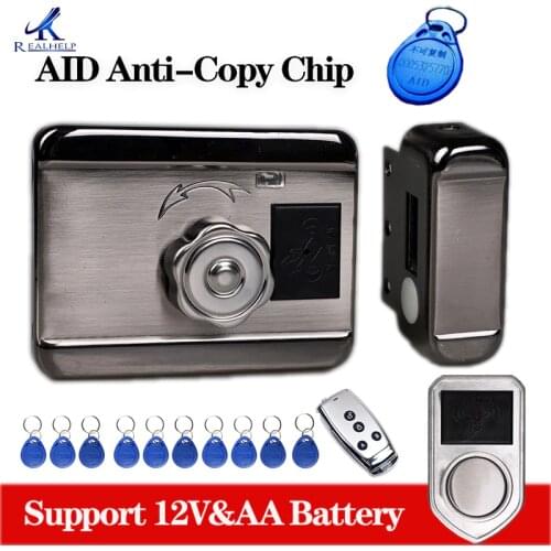 Electric lock AID Chip Lock Simple Smart Card Locks Wireless Electronic RFID card reader Door Locks Keyless anti-theft door lock
