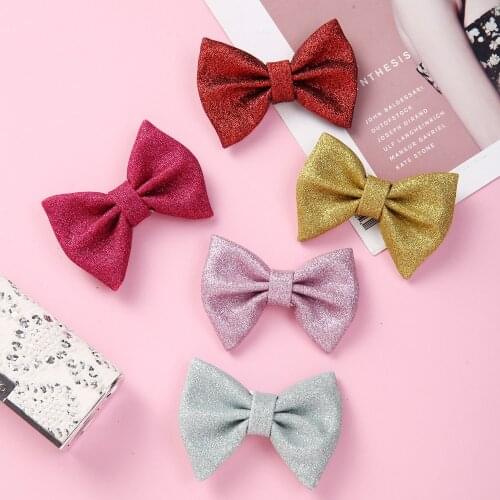 Shining Baby GIrl Bow Hairpins Cute Bowknot Clips Colorful Hair Clip for Baby Girl Hair Accessories Christmas Gifts for Chlidren