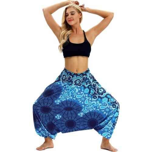 2020 Sarouel Femme Summer Women Harem Pants Oversized Pantalon Fleuri Boho Ethnic Printed Trousers Female Lantern Pants