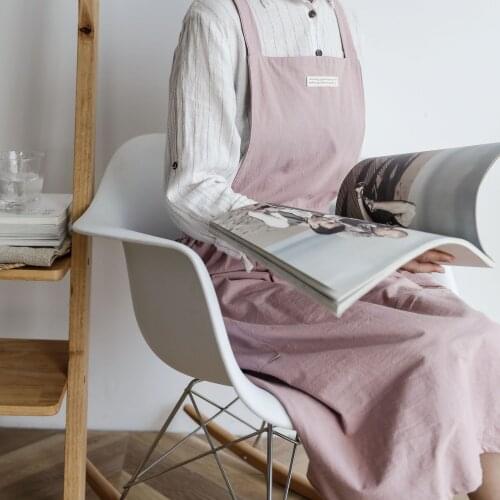 Home Cotton Apron for Kitchen Coffee Shop Canvas Waist Pinafore Waiter Bar Hotel Restaurant Baking Clothes