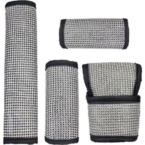 Hot Sale 60% Shiny Rhinestone Faux Leather Car Handbrake Gear Shifter Knob Protective Cover