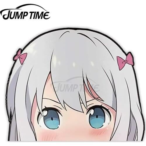 JumpTime 13 x 13cm Eromanga Sensei Peeker Big Head Graffiti Car Sticker Auto Refrigerator Decal Anime Body for Car Scratch-Proof
