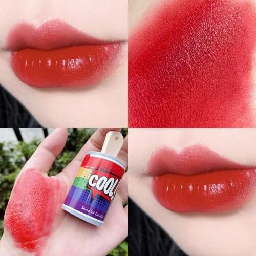 Creative Ice Cream Lip Glaze Moisturizing Lip Gloss Cute Student Lipstick Pink Vintage Red Barrel Lipstick TSLM2