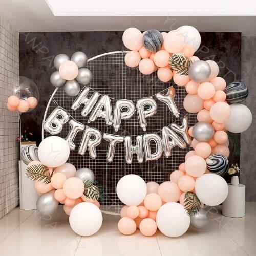 Macaroon Orange Balloon Hp Arch Ring Accessories Wedding Birthday Party Circle Column Base Decor DIY Ballon Background