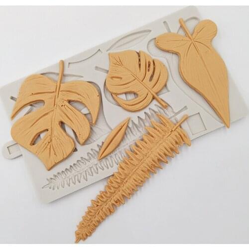 Minsunbak Various Leaf Silicone Fondant Mold DIY Cake Decorating Tool Chocolate Gupmaest Baking Mold