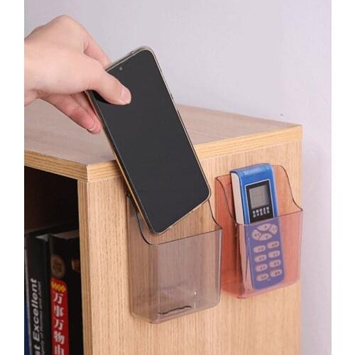 Wall-mounted Remote Control Storage Box Holder Organization Bathroom Door Desktop Phone TV Mobile Phone Shelf Case Holder