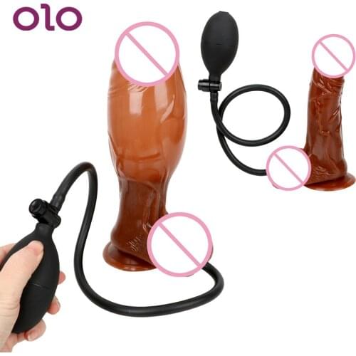 OLO Huge Inflatable Dildo with Suction Cup Realistic Penis Sex Toys For Women Female Masturbator Adult Products Intimate Goods