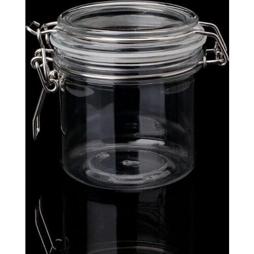 PETP Food Storage Milk Powder Box Clamp Lid Air Tight Sealed Locking Jar Kitchen 37MF