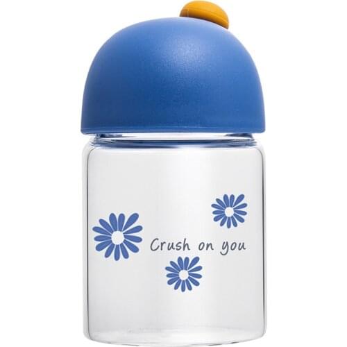 250ML Portable Mini Water Glass Cup Student Children Juice Drink Bottle Cups Drinkware, Mushroom Tea Coffee Milk Mugs Bottles