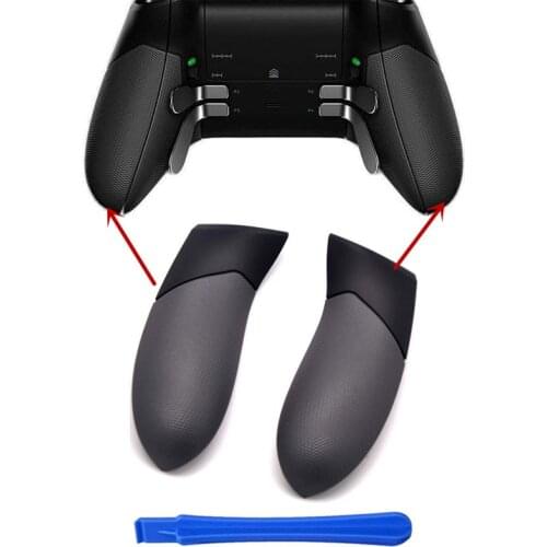 For Xbox One Elite Controller Rubberized Right Left Side Rails, Replacement Rear Handle Grips, Back Shell Panels Faceplates Kits