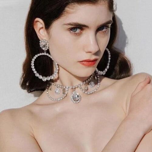 Womens luxury Necklace exquisite jewelry set wedding party jewelry accessories Cubic Zircon and necklace accessories necklace