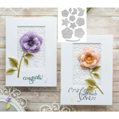 L-Sunday Crafts Die ctus Rose Flowers Metal Cutting Dies Stencils Scrapbooking Embossing Album Card Crafts Making