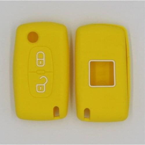 2PC Silicone Car Key Cover Cap for Fiat Ducato Key Car Case for Peugeot Boxer Silica Gel Shell for Citroen 2 Button Fob Holder