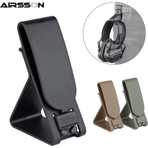Tactical Headset Hang Buckle Universal Quick Release Mobile Phone Holder Molle Hook Clip Clamp for Hunting Waist Belt Girdle