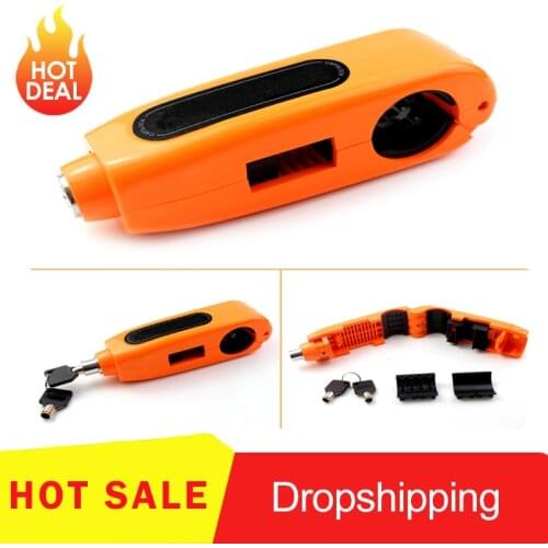 Bike Safety Padlock Universal Motorcycle Brake Throttle Grip Scooter Handlebar Anti Theft Locks w/ 2 Keys Bicycle Security Lock