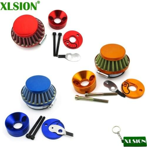 XLSION 44mm Racing Air Filter & Aluminum Adapter Vstack Stack Kit For 23cc 33cc 43cc 49cc Goped Stand Up Gas Scooter Motorcycle