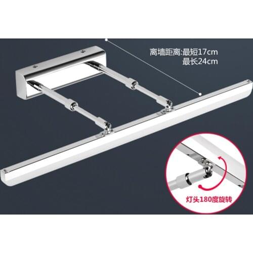New Arrival Hot Black/White 400/500mm Led bathroom mirror lights Modern makeup dressing bathroom led mirror lamp