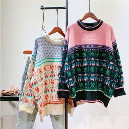 Women Pullover Knitted Jumper Autumn Winter o-neck Pullovers Casual Sweaters Women Shirt Long Sleeve Short Slim Sweater Girls