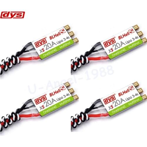 4pcs/lot Original DYS XS20A 20A BLHeliS oneshot42 multishot FPV mini ESC Electrical Speed Controllers Solder for RC