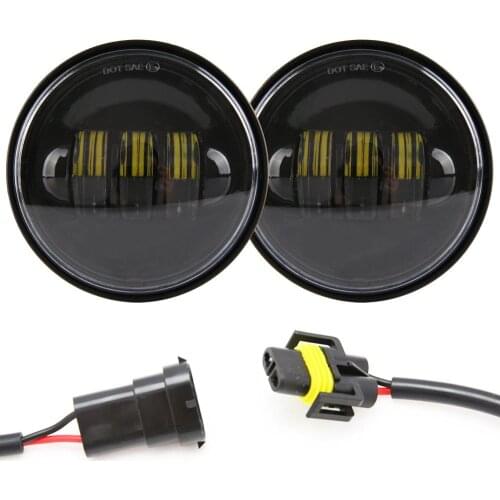 4-1/2" 4.5 Inch 30W LED Fog Lights Projector Auxiliary Headlight Motorcycle Passing Fog Light Lamp For Harley