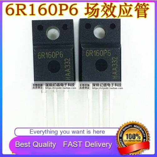 5Pcs/Lot New Original 6R160P6 FLUX Field Effect Tube 600V10.4A TO220F PLASTIC SEAL Good Quality