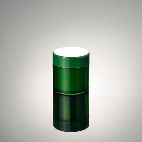 50G green double layer plastic cream jar,cosmetic container,,cream jar,Cosmetic Jar,Cosmetic Packaging
