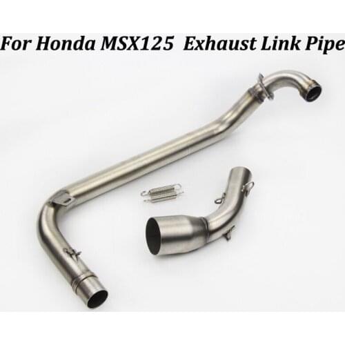 For Honda MSX125 Motorcycle Exhaust Muffler Modified Connection Link Pipe Stainless steel Slip on