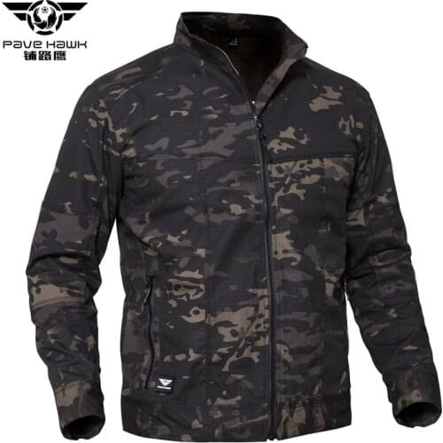 Camouflage Tactical Jacket Spring Autumn Men Outdoor Riding Hiking Trianing Hunting Big Pocket Military Tactics Windbreaker Coat