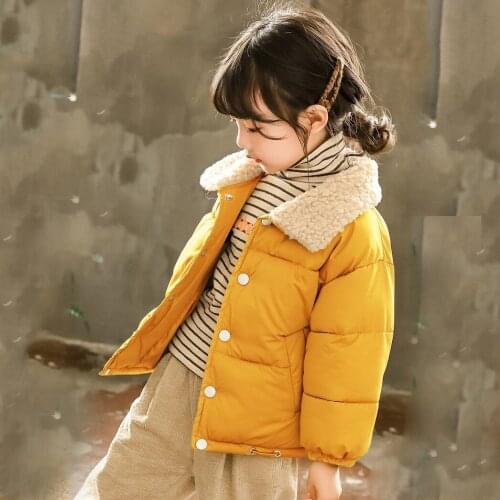 Korean Baby Parkas Girls Winter Coat Sweater Kids Clothing Children Parkas