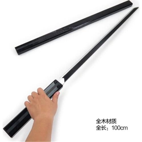 Cosplay Anime Sasuke Katana Hot Style Black/WhiteSword Weapon Prop Role Playing Sasuke ZAOZHI Model Weapon Wood Prop 100cm