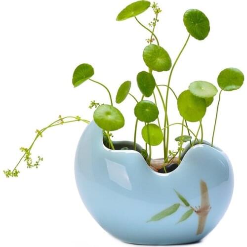 Creative Ceramic vintage Flower Pot Simple Succulent Plant Container Green Planters Bonsai Pots Flowerpot Home Decoration