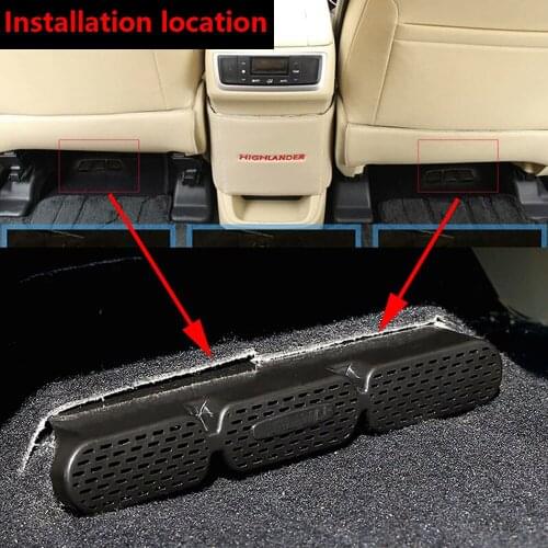 For Toyota Highlander Kluger 2014-2019 Under Seat Floor AC Heater Air Conditioner Duct Grille Vent Outlet Cover Protection Trim