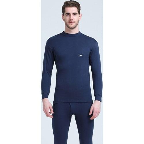 New Mens Thermal Thermo Underwear Sets Winter Warm Shirts For Men Ultra-Soft Solid Color Thermal Underwear Warm Long Johns Set