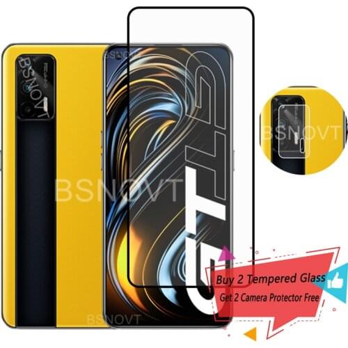 Full Glue Glass For Oppo Realme GT 5G Screen Protector Tempered Glass For Realme GT 5G Glass For Realme GT 5G Camera Lens 6.43"