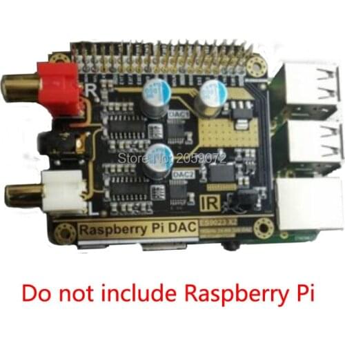 Raspberry Pi HIFI DAC Decoder Board, HIFI Dual Decoding DAC, I2S, for Raspberry Pi4B/3b+/3B/2B/ZERO(W)