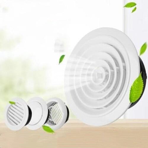 ABS Adjustable air ventilation cover round ducting ceiling wall hole air vent grille louver kitchen bath air outlet fresh system