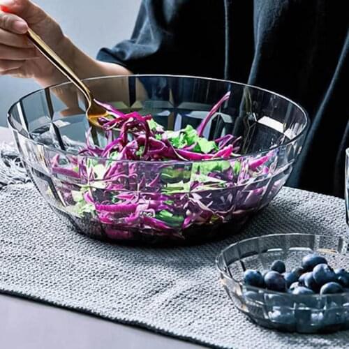 Salad Bowl Eco-friendly Large Capacity Plastic Snack Serving Salad Bowl for Home