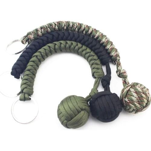 Self Defense Ball Outdoor Security Protection Steel Ball For Girl Bearing Self Defense Lanyard Survival Key Chain Broken Windows