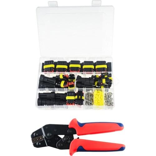 SN-48B Car Electrical Wire AMP 1.5 Connector Plug Automotive Waterproof 1 2 3 4 Pin Motorcycle Truck Harness Crimping Pliers