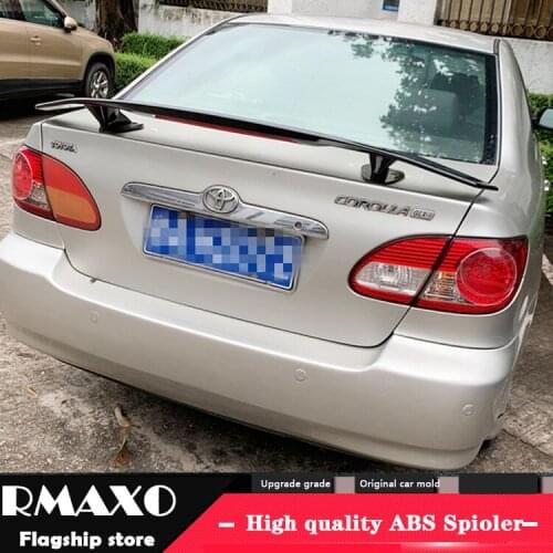 For Corolla Spoiler 2001-2005 Toyota Corolla EXF High Quality Spoiler ABS Material Car Rear Wing Primer Color Rear Spoiler